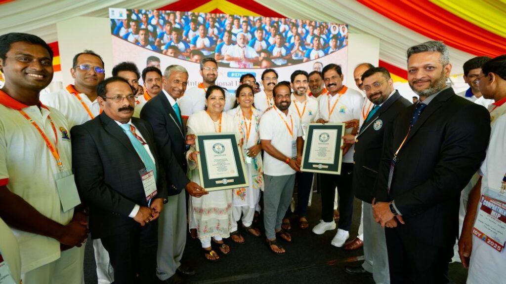International Yoga Day: Visakhapatnam sets two Guinness World Records
