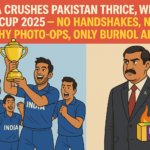 India Crushes Pakistan Thrice, Wins Asia Cup 2025 — No Handshakes, No Trophy Photo-ops, Only Burnol Alerts