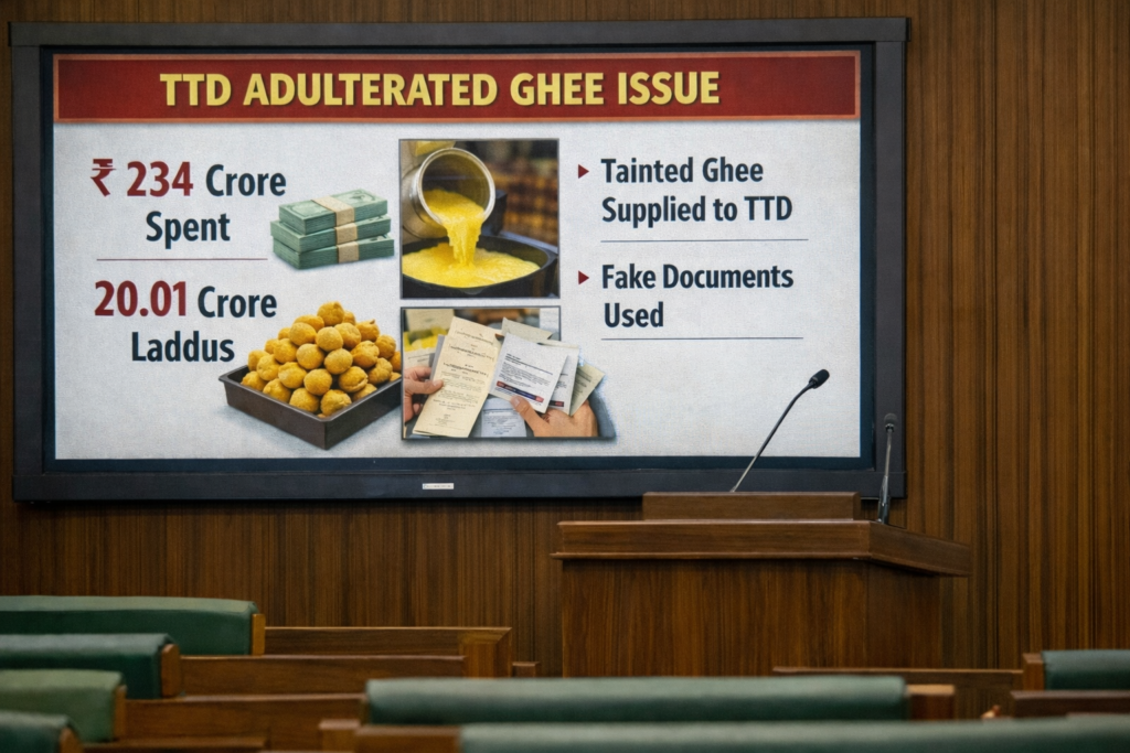 Naidu Alleges Adulterated Ghee Supply to TTD Under Previous Regime