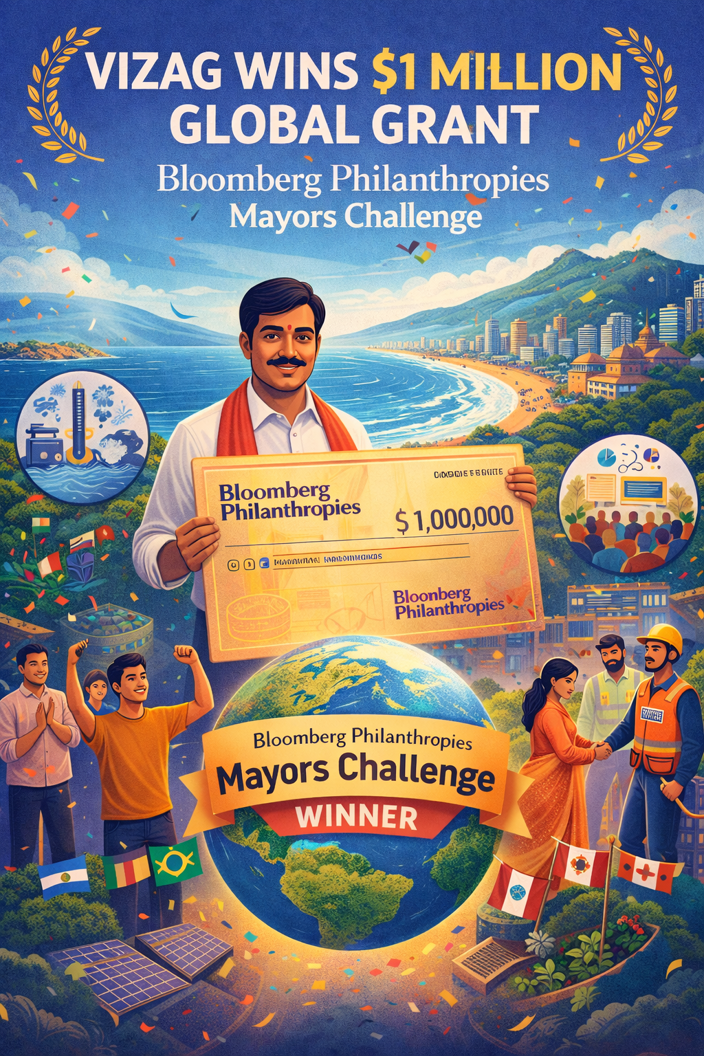 Vizag Wins $1 Million Grant in Bloomberg Mayors Challenge
