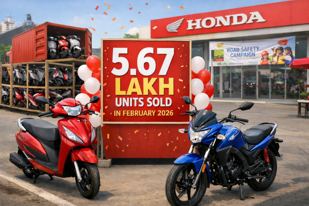 Honda Motorcycle & Scooter India Reports 5.67 Lakh February Sales