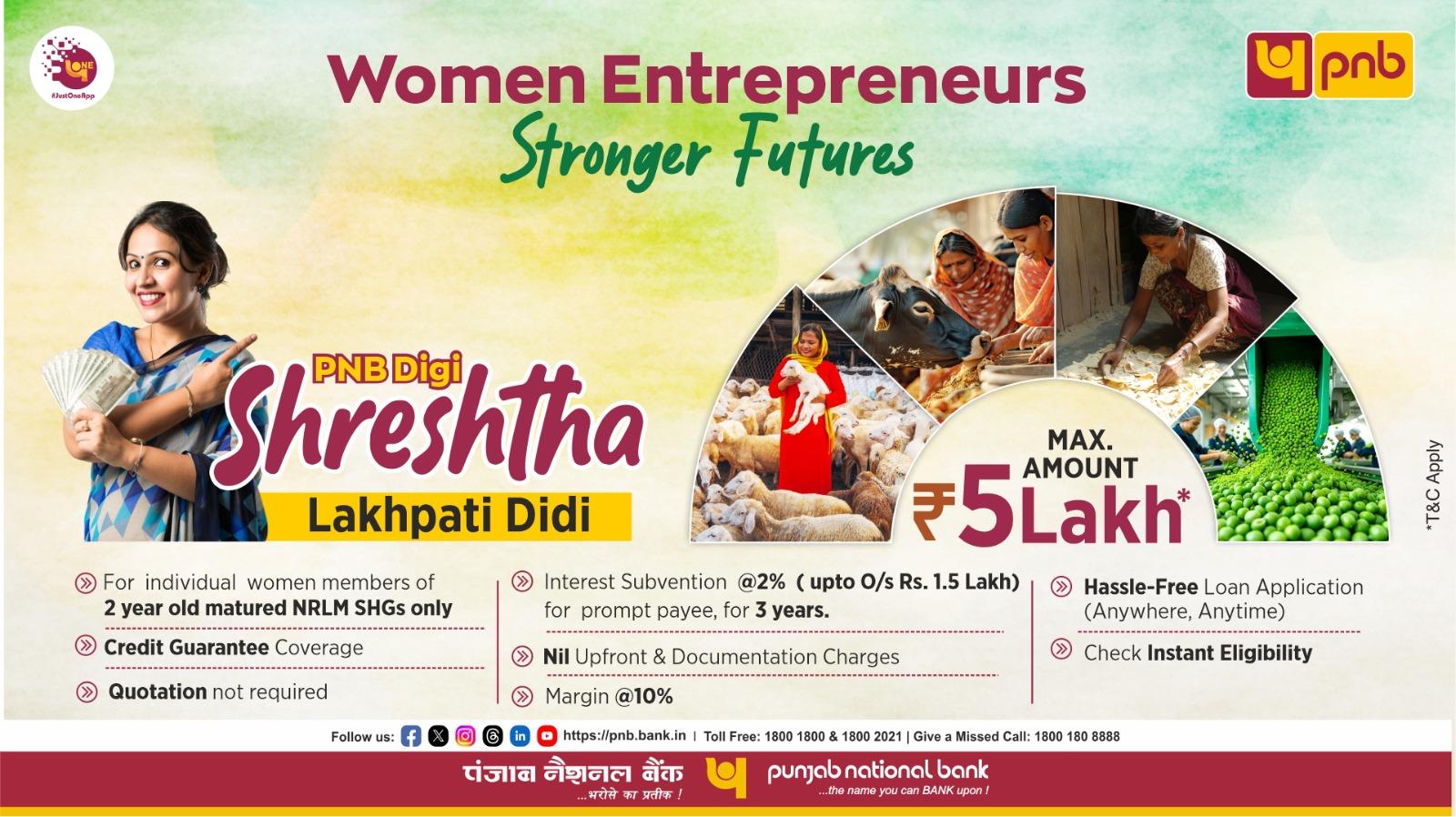 PNB Launches Digi Shrestha Digital Loan Scheme for Women SHG Members
