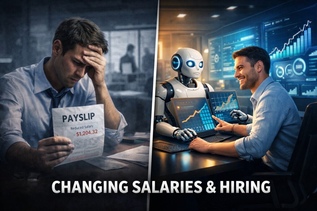 AI impact on salaries and hiring trends in modern workplace